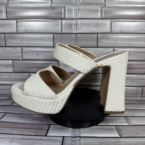 Steve Madden Women's Ivory Stance Platform slide Sandal Shoe Size 11 NEW - Picture 3 of 9